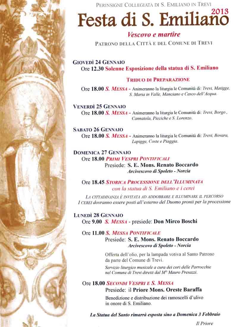 Trevi, Festa di S.Emiliano 2013