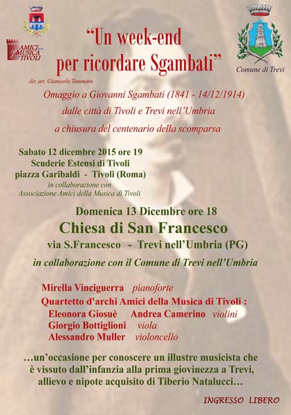 Ricordo di Giovanni Sgambati - Concerti - manifesto
